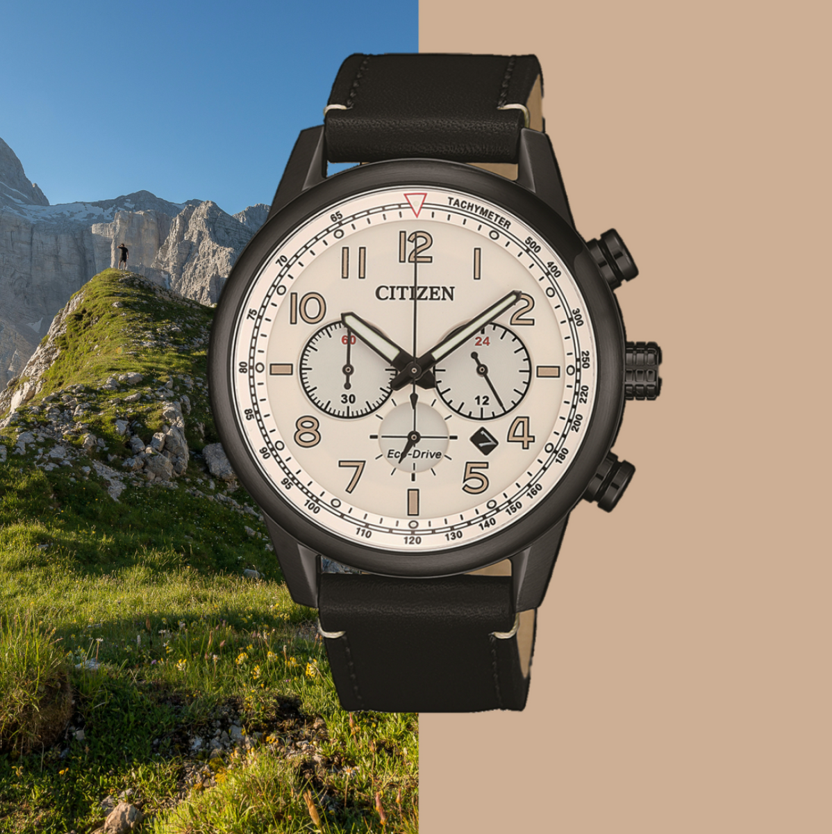 Orologio Citizen Uomo - Military - Crono - 43 mm - Beige - CA442510X Orologio Citizen Uomo - Military - Crono - 43 mm - Beige - CA442510X