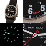 Bertucci A-2TS SOLAR CLASSIC BLACK 40mm Titanium Field Watch Model: 12800