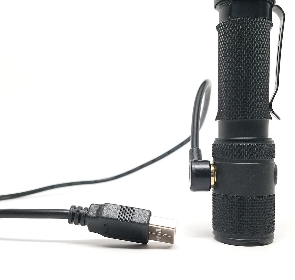 PowerTac M5 Tactical - 1300 Lumen Magnetic Rechargeable LED Flashlight ...