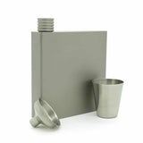 Titanium Matte Silver 6oz Hip Flask