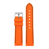 Premium Silicone Rubber 22mm Orange Quick Release Strap with Black Stitching