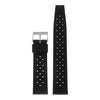 Perforated Rubber Black Rally Strap 22mm