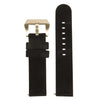 Suede Heavy Duty Quick Release 22mm Black Strap with Leather Backing