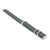 Faded Black Vintage Leather 22mm Nato Strap with Heavy Duty Rings
