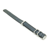 Faded Black Vintage Leather 20mm Nato Strap with Heavy Duty Rings