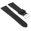 DASSARI Belize Nubuck Leather Black 22mm Strap with Detailed Stitching